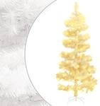 Spiral-weihnachtsbaum Mit Beleuchtung Und St&auml;nder Wei&szlig; 150 Cm - Vidaxl