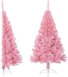 Vidaxl Artificial Half Christmas Tree With Stand Pink 150 Cm Pvc