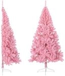 Vidaxl Artificial Half Christmas Tree With Stand Pink 210 Cm Pvc