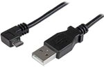 Startech St Usbaub2mra - Sync- & Ladekabel, Usb-a Micro-b, 2 M, Gewinkelt, Schwarz