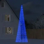 Led-weihnachtsbaum F&uuml;r Fahnenmast 1534 Leds Blau 500 Cm Vidaxl