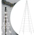 Led-weihnachtsbaum F&uuml;r Fahnenmast 200 Leds Kaltwei&szlig; 180 Cm Vidaxl
