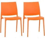 2er Set St&uuml;hle Maya Orange
