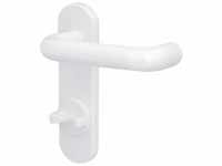 WC-Kurzschildgarnitur Nylon weiß abgerundet Beschläge - Alpertec