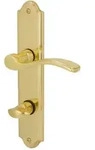 Alpertec - Wc-langschildgarnitur Lori Messing Gold Abgerundet Beschl&auml;ge