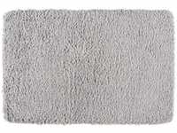 Badteppich Belize Light Grey, 60 x 90 cm, Mikrofaser, Grau, Polyester hellgrau - grau
