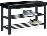 Schuhbank, 6-8 Paar Schuhe, Schuhregal Zum Sitzen, Kunstleder-polster, Hxbxt: 49x 81x