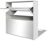 Schuhschrank Mit 2 F&auml;chern Spiegel Wei&szlig; 63x17x67 Cm - Vidaxl