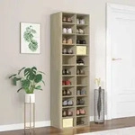 Schuhschrank Sonoma-eiche 54x34x183 Cm Holzwerkstoff - Vidaxl