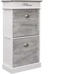 Schuhschrank Grau 50 X 28 X 98 Cm Paulownia Holz - Vidaxl