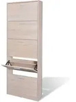 Schuhschrank Aus Holz Mit 5 F&auml;chern Eichenoptik