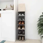 Schuhschrank Betongrau 27,5x27x102 Cm Holzwerkstoff Vidaxl