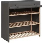 Vidaxl - Schuhschrank Mit Abdeckung Grau 79 X 40 X 80 Cm Stoff