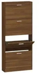 Schuhschrank Braun Eichen-optik 59x17x150 Cm Holzwerkstoff - Vidaxl