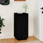 Schuhschrank Schwarz 35x35x80 Cm Massivholz Kiefer - Vidaxl