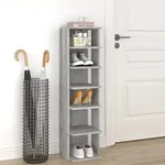 Schuhregal Grau Sonoma 27,5x27x102 Cm Holzwerkstoff Vidaxl