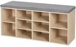 Schuhbank Mit 10 Nischen Holzdekor - L104 Cm