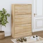 Schuhschrank Sonoma-eiche 63x24x103 Cm Holzwerkstoff - Vidaxl