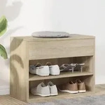 Schuhbank Sonoma-eiche 60x30x45 Cm Holzwerkstoff Vidaxl