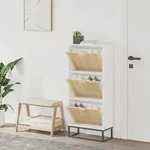 Schuhschrank Wei&szlig; 52x25x120 Cm Holzwerkstoff Vidaxl