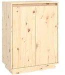 Schuhschrank 60x35x80 Cm Massivholz Kiefer - Vidaxl