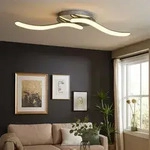 Led Decken Leuchte Schlaf G&auml;ste Zimmer Kristall Strahler Geschwungen Chrom Lampe