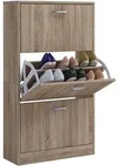 Sipos L Schuhschrank 3 Schubladen Sonoma-eiche Dekor.