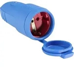 As Schwabe 62411 Schutzkontaktkupplung Gummi 230 V Blau Ip44