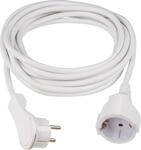 Verl&auml;ngerungskabel Flachstecker 5 M Wei&szlig; Ip20 H05vv-f 3g1,5