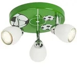 Brilliant Lampe Soccer Led Spotrondell 3flg Wei&szlig;/gr&uuml;n-schwarz-wei&szlig; 3x Led-par51,