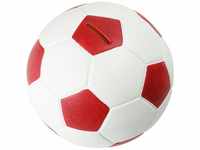 HMF - 4790-03 Spardose Fußball Lederoptik 15 cm Durchmesser, rot weiß