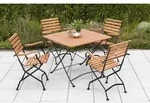 Schlossgarten Set 5tlg 4 Sessel Klapptisch 90x90cm