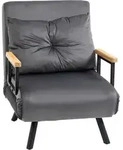 Homcom - Schlafsofa, Klappbett Mit Bettfunktion, Relaxsessel Mit R&uuml;ckenkissen,