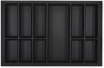 Vii Besteckeinsatz Besteckkasten Schwarz 800 Mm Mit Softtouch Oberfl&auml;che - Orga-box