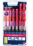 Alpen - Multicut 0000100802100 Hartmetall Mehrzweckbohrer-set 6teilig 1/4' (6.3 Mm) 1