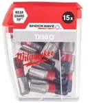 Schraubaufsatz Milwaukee T50 Schwarz 25 Millimeter 15 St&uuml;ck