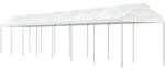 Pavillon Mit Dach Wei&szlig; 15,61x2,28x2,69 M Polyethylen - Vidaxl