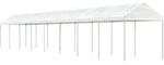 Pavillon Mit Dach Wei&szlig; 17,84x2,28x2,69 M Polyethylen Vidaxl