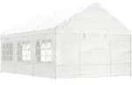 Pavillon Mit Dach Wei&szlig; 6,69 X 4,08 X 3,22 M Polyethylen - Vidaxl