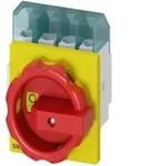 Haupt-/not-ausschalter 3p+n 25a 9,5kw Ac23a 400v Schalttafeleinbau Gelb-roter