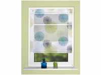 Raffrollo Pusteblume blau-grün 130 x 45 cm Rollos - Home Wohnideen