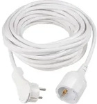 Verl&auml;ngerungskabel Flachstecker 10 M Wei&szlig; Ip20 H05vv-f 3g1,5