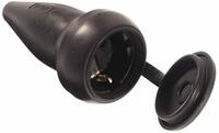 As Schwabe 60417 Schutzkontaktkupplung Vollgummi 230 V Schwarz Ip44