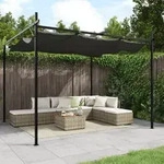 Pergola Mit Schiebedach Anthrazit 295x292x230 Cm - Vidaxl