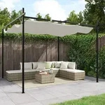 Pergola Mit Schiebedach Creme 295x292x230 Cm Vidaxl