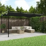 Pergola Mit Schiebedach Anthrazit 395x292x230 Cm - Vidaxl