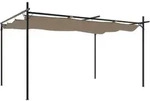 Pergola Mit Schiebedach Taupe 395x292x230 Cm Vidaxl
