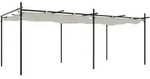 Pergola Mit Schiebedach Creme 589x292x230 Cm Vidaxl 13816