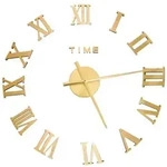 3d-wanduhr Modernes Design Golden 100 Cm Xxl Vidaxl