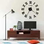 3d-wanduhr Modernes Design Schwarz 100 Cm Xxl Vidaxl